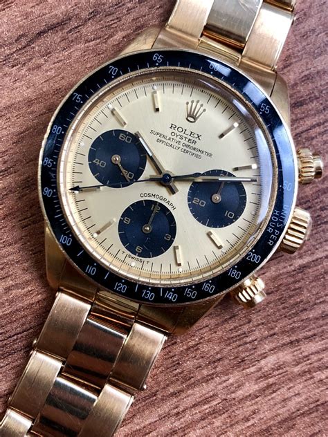 rolex vintage daytona 6263 chronograph 18k